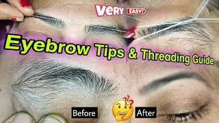 Eyebrow threading with tips and guidance full tutorial.#bhatiabijal