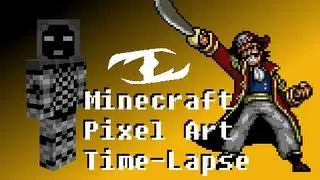 Gol D. Roger from One Piece - Minecraft Pixel Art Time-Lapse