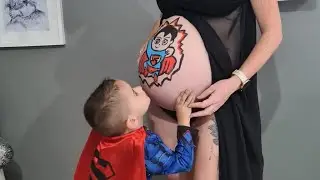 Como pintar tu barriga de embarazo de súper man 🤰