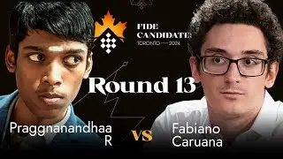Round 13 | Praggnanandhaa R vs Fabiano Caruana | FIDE Candidates 2024