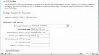 How to use the backup feature in cPanel