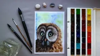 PAINT WITH ME: The Owl. Drawing idea
