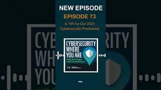 🆕 We have released episode 73 of Cybersecurity Where You Are! Listen today! #cybersecurity #ai