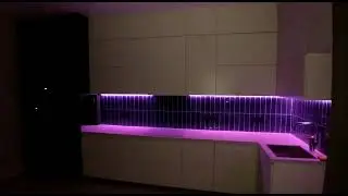 Светодиодная подсветка для кухни под шкафы с пультом RGB