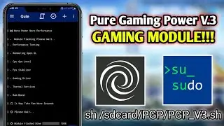 Gaming Module Update!!! fix lag, boost cpu GPU, boost ram, gaming performance no root