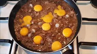 Egg-Chicken Liver Lebanese Style - كبدة دجاج مع بيض على الطريقة اللبنانية