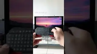 This wireless keyboard with touchpad is so compact!