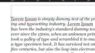 Formatting Text in InDesign, Character and Paragraph Panels