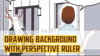 Clip Studio Paint Tutorial | Drawing Background with Perspective Ruler