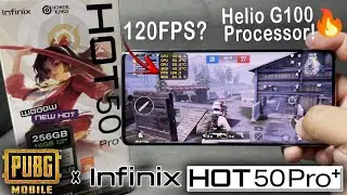 PUBG Mobile Game Test on INFINIX Hot 50 Pro Plus? | HELIO G100 PERFORMANCE!? | 120 FPS?