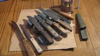Oil Stone Knife Sharpening