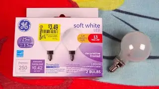 GE G16 3.5watt (25watt) Soft White Filament LED Light Bulbs