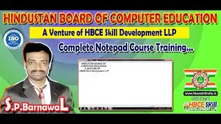Complete Notepad Course Training in a Video. By : HBCE Skill Development LLP.