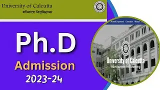 New PhD Notification 2023-24 | University of Calcutta | PhD in West Bengal |New PhD Notice