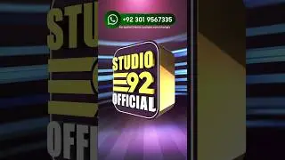Studio 92 Official 🎙️ 3D animation logo #logoanimation #3dlogo #motiongraphics #motionlogo #logo