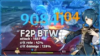F2P Xingqiu one shot combo - Genshin Impact