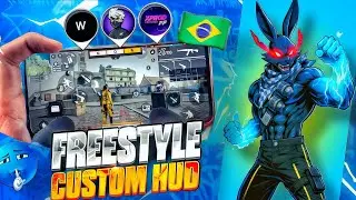 TOP 3 UNIQUE FREE STYLE CUSTOM HUD!💀BRAZILIAN🇧🇷CUSTOM HUD FREE FIRE FASTEST 3 FINGER HUD! BEST HUD