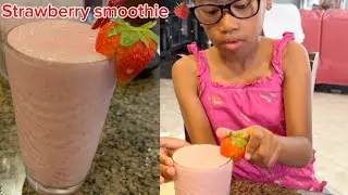 Strawberry Smoothie by Kate ❤️ Strawberry Smoothie Recipe #smoothierecipes #smoothiesdrinks