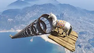 قراند 5 : باركور حصان أنبوب السماء GTA 5 Sky Pipe Ramp horse Parkour