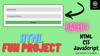 Text to Base64 converter | Html-Fun-Project | Html Css JavaScript Project | Pratham Codes #web