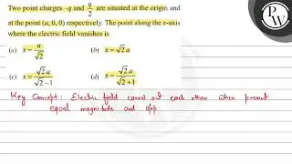 Two point charges \( -q \) and \( \frac{q}{2} \) are situated at the origin and at the point \( ...