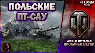 🔥 ПОЛЬСКИЕ ПТ-САУ 🔥 Прокачка ветки с нуля 🔥 #worldoftanks #wot #танки #стрим