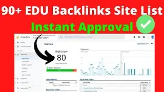 90+ DA Edu Backlinks List | How to get .Edu backlinks | Instant approval Dofollow Backlinks