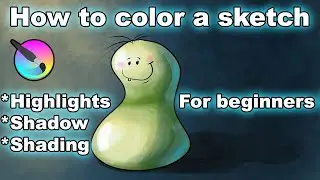 How to color your Artwork - For beginners a great tutorial #krita #digitalillustration #arttutorial