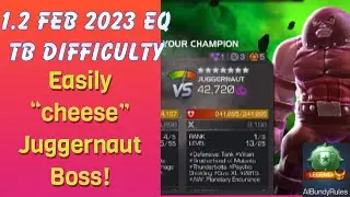 Cheese Juggernaut 1.2 EQ boss Feb 2023 on TB difficulty for easy solo with this strategy!