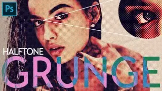 Easy Halftone Grunge and Text Effect in Photoshop