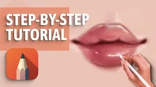 Draw Lips Step-by-Step In Autodesk Sketchbook | Autodesk Sketchbook Tutorial For Beginners