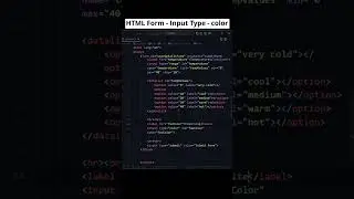 HTML Input Type Color Explained with Practical Example! 