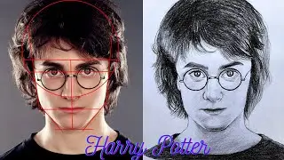 How to draw Harry Potter-Daniel Radcliffe. Harry Potter easy drawing.