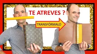 😍Cómo convertir tu funda de cuaderno en AGENDA DE ANILLAS fácil😍Louis Vuitton Diy reciclar libreta