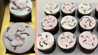 Very Easy Cherry Blossom Cupcakes Tutorial That Anybody Can Make at Home