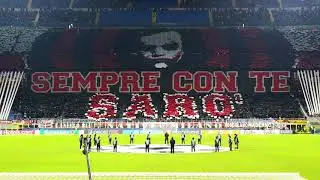 Milan-Liverpool, la coreografia e il tifo della Curva Sud Milano