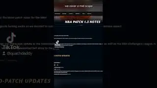 if the NBA had patch notes