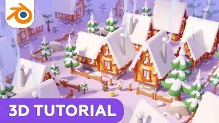 Stylized houses in Blender | Lighting tutorial