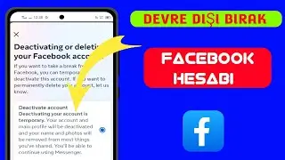Facebook hesabı nasıl devre dışı bırakılır 2024||Facebook'u devre dışı bırakın