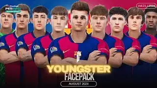 Youngster Facepack Vol.21 Pes 2021 & Football Life 2024 Barcelona Atletic (SIDER) PC