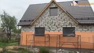 Утепление фасада пенопластом частного дома. AKV-STROY.NET