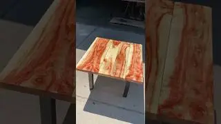 🔥Flaming Boxelder Table Build🔥 #shorts #diy