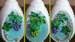 Decorating a bottle. Volumetric bottle decoration Cold PORCH
