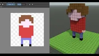 2D to 3D - Character from Pixel Art to Voxel Art