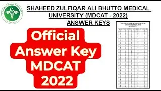 MDCAT SZAMBU 2022 answer key ||  