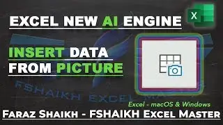 🤖Excel New AI Engine | 📸Insert Data From Picture