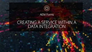 Creating a Service within a Data Integration