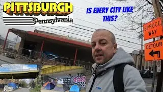 Pittsburgh - Iron City walkabout, BEERS, food & HOMELESS CAMPS...
