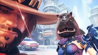 Жопопотам в команде Overwatch 2