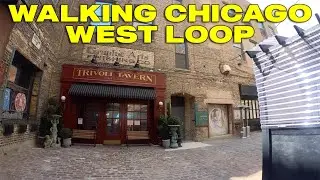 WALKING CHICAGO 4K - West Loop Parlor Pizza to Morgan CTA Train Pink / Green Line Station